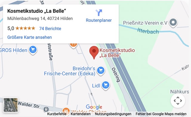 La Belle Beauty Studio Hilden Karte