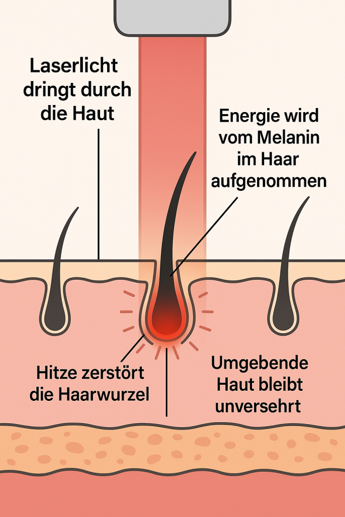 Haarwurzel mit Laser