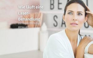 Kundin bei der Laser-Haarentfernung im Studio